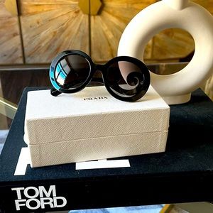 Like New Prada Minimal Baroque Oversized Sunglasses